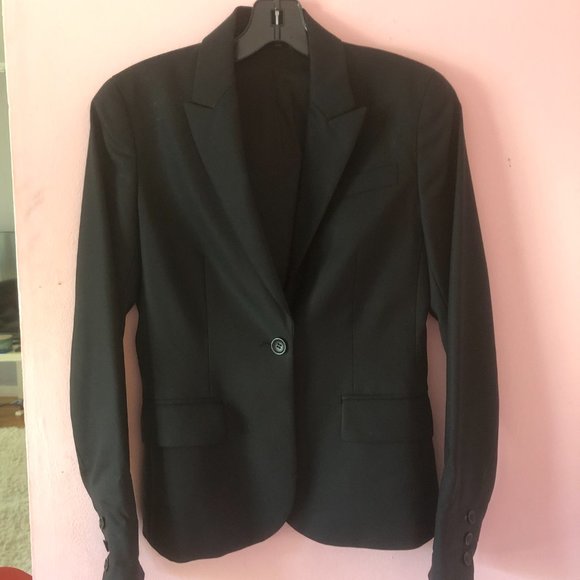 Theory Gabe Stretch Wool Black Blazer - Picture 3 of 7
